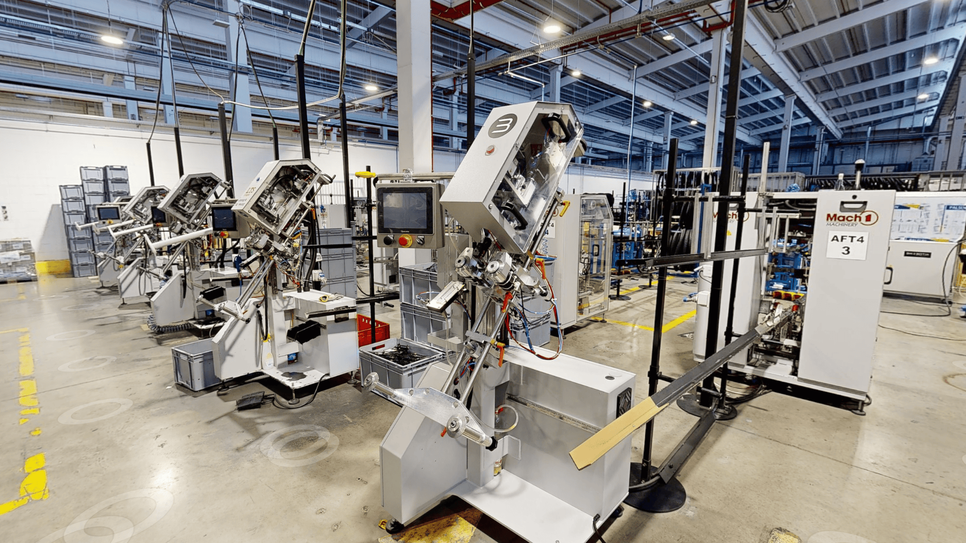 Bicycle wheel production line equipped with our machines